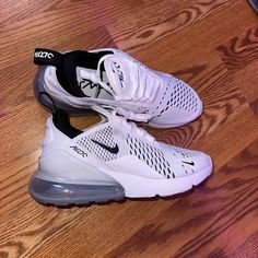 Nike Women’s Air Max 270 White And Black Brand New: Never Worn (A Little Tight And Missed Return Date) Size: Us 7 (Women’s) Originally Bought For $160 Shoes Nike Women, Air Max Women, Air Max 270, Shoes Nike, Black Nikes, Air Max, Stylish Outfits, Nike Shoes, Nike Women