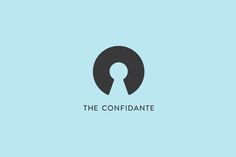 the confidante logo is shown on a light blue background with black letters