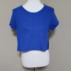 Blue Short Sleeve Crop Top, Oversized, Super Soft Material. Brand New With Tags! Shop With Confidence! I'm A Posh Ambassador Top Rated Seller Fast Shipper Bundle Your Favorites For A Discount! Basic Blue Summer Tops, Basic Blue Tops For Summer, Casual Blue Stretch Crop Top, Blue Crew Neck Crop Top In Trendy Style, Casual Blue T-shirt For Day Out, Casual Blue Crop Top, Blue Trendy Relaxed Fit Crop Top, Blue Crop Top For Day Out, Trendy Blue Crop Top For Day Out