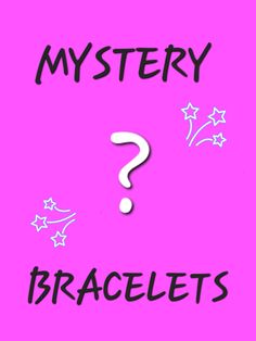 a pink background with the words mystery and a question mark