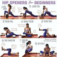 a woman doing yoga poses for beginners