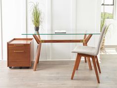 Denali Glass Top Desk   Desk Unique Furniture Four Hands, Mid Century Modern Furniture, Old Bones Furniture Company, https://www.oldbonesco.com/ Cheap Office Furniture, Modern Home Office Furniture, Glass Top Desk, Artist Work, Contemporary Desk, Glass Desk, Solid Wood Desk, Office Furniture Modern, Exposed Wood