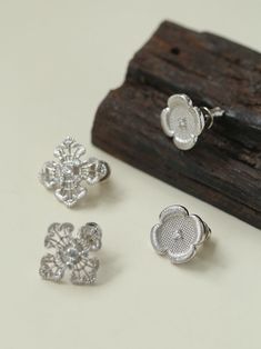 Metal: Recycled Sterling Silver Gemstone: Cubic Zirconia Earrings Total Length: Lace Stud Earrings 18mm,Four Leaf Clover Stud Earrings 19mm Sliver Earrings, Slider Necklace, Cubic Zirconia Earrings, Zirconia Earrings, Engraved Necklace, Four Leaf, Metal Earrings, Recycled Sterling Silver, Leaf Clover