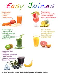 Easy juices Fresh Juice Recipes, Healthy Juicer Recipes, Juice Cleanse Recipes, Juicy Juice, Smoothie Detox