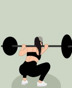 a woman squats with a barbell on her back