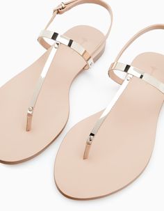 At Stradivarius you'll find 1 Appliqué detail sandals for woman for just 29000 KRW . Visit now to discover this and more FLAT SANDALS. Sepatu Pump, Sandal Kulit, Coral Sandals, Pretty Sandals, Shoes Heels Classy, Fashion Shoes Sandals, Fashion Slippers, Girly Shoes, Stylish Sandals