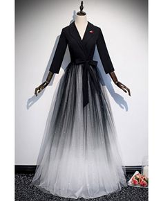 Get 10% off now! Buy jacket style ombre tulle formal dress with sash at cheap price online. Free stable shipping and pro custom service since 2009. Black Long Sleeve Prom Dress, Extra Dresses, Long Sleeve Prom Dress, Tulle Formal Dress, Sleeve Prom Dress, High Low Prom Dresses, Long Sleeve Prom, Backless Prom Dresses, Black Tulle