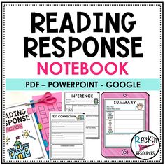 the reading response notebook with text and pictures