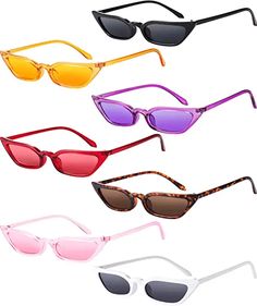 Amazon.com : vintage sunglasses pack Sunglasses Party Favor, Cat Eye Sunglasses Vintage, Top Sunglasses, Square Shades, Cute Sunglasses, نظارات شمسية, Girl With Sunglasses, Rimless Sunglasses, Trending Sunglasses