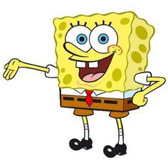 a cartoon spongebob with his arms out