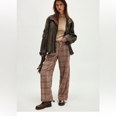 A Perfectly Plaid Version Of Our Hudson Canyon Stripe Pants, This Slouchy Pair Is Featured In A High-Rise Fit And Wide-Leg Style With A Drawstring Waistband. Fit: High-Rise; Wide, Full-Length Legs Features: Soft Cotton Fabrication With Wide Plaid Print Throughout, Adjustable Drawstring Waistband, Pockets For Hands, Back-Pocket Detail Why We It: These Billowy Pants Pair Perfectly With Your Favorite Tank And Strappy Sandals. Care + Content Machine Wash Cold Import 99% Cotton, 1% Elastane Stripe Pants, Plaid Pants, Free People Pants, Plaid Print, Drawstring Waistband, Pocket Detail, Strappy Sandals, Pant Jumpsuit, Full Length