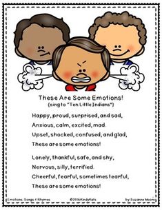 a poem with three people on it that says, these are some emotions