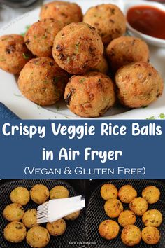 crispy veggie rice balls in an air fryer are the perfect appetizer