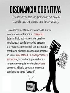 a poster with the words dissonnaccia cognitiva written in spanish