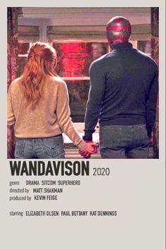 a poster with the words vandavison on it and two people holding hands