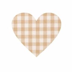 a heart shaped piece with gingham checkered fabric