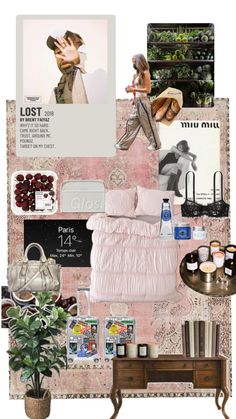 a collage with pictures, photos and other items