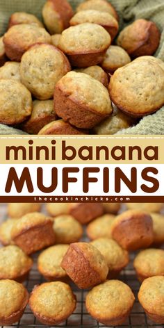 Try these Mini Banana Muffins. This awesome holiday breakfast recipe is easy to prepare and only requires a few ingredients. It's a classic banana bread made into conveniently sized mini muffins and even perfect to have for your Christmas brunch menu ideas. This moist and flavorful mini banana muffin is so enticingly good that you will look for more! Hostess Mini Muffin Recipe, Easy Banana Bread Muffins Quick, Homemade Mini Muffins Kids, Mini Muffins Recipes Easy, Diy Mini Muffins For Kids, Mini Banana Nut Muffins, Homemade Mini Muffins, Mini Muffins For Kids, Banana Baked Goods