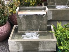 a fountain with water coming out of it