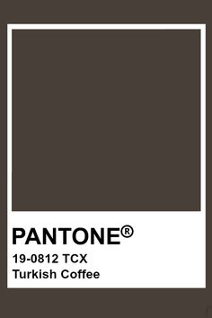 pantone's logo with the words turkish coffee in white on a brown background