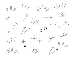 an abstract drawing of musical notes and stars