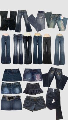 #dreamclothing #jeans#y2k#outfitinspo Outfits 2000s, Jean Skirts, Types Of Jeans, 2000s Fashion Outfits, Jeans Y2k, Swaggy Outfits, Really Cute Outfits, Basic Outfits