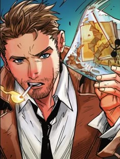 John Constantine Pfp, John Constantine Icon, Justice League Icons, Dc Constantine, Detective Oc, Constantine Comic, Hellblazer Comic, Constantine Hellblazer, Justice League Dark