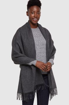 Relish the chillier seasons as you wrap up in this cozy and simply beautiful Baby Alpaca shawl. This soft, touchable style is both wide enough to envelope yourself in—a great look to drape over your favorite button-down shirt—and long enough to gather up and wear as a voluptuous scarf. You'll find a dozen uses for this gorgeous wrap with just the right amount of flirty fringe. 78" long (including 6" fringe). Alpaca Shawl, Promo Gifts, Sheepskin Slippers, Sheepskin Coat, Sheepskin Rug, Wool Shawl, Shawl Scarf, Baby Alpaca, Alpaca Wool