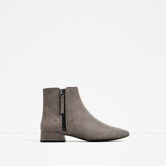 Image 2 of FLAT ANKLE BOOTS WITH ZIP from Zara Munchkin Kitten, Flat Ankle Boots, Ankle Boots Flat, Zara Woman, Flat Boots, Zara United States, Zara Women, Ankle Booties, Chelsea Boots