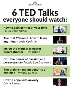 the six ted talks that everyone should watch on their own television show, 6 ted talks everyone should watch on their own tv show