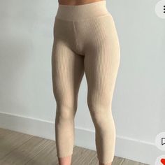 White Fox Boutique Ribbed Legging Pants Never Worn Size Xs But Fits S And Even M Just Smaller Around Waist Model Wears Size 26/27 And Is 5”7 Super Stretchy, Comfy And Kinda Thick Bought For $70 Tags For Exposure: Revolve Free People Pretty Little Thing Fashion Nova Skims Nordstrom Lululemon Alo Alphalete Gymshark Naked Wardrobe Spring Ribbed Beige Bottoms, Spring Beige Ribbed Bottoms, Beige Ribbed Pants For Loungewear, Ribbed Beige Pants For Loungewear, Beige Stretch Bottoms With Ribbed Waistband, High Waist Beige Ribbed Bottoms, High Waist Ribbed Beige Bottoms, Beige Stretch Ribbed Pants, Stretch Ribbed Beige Pants