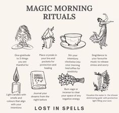 Witchy Ritual Ideas, Spiritual Herbs Witches, Witch Mornings, Witchcraft Morning Ritual, Witchy Morning Ritual, Morning Ritual Witch, Morning Witch Routine, Witchcraft Routine, Witch Morning Routine Ideas