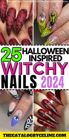 Get ready for Halloween 2024 with these super witchy nails! Discover 25 enchanting nail designs that are perfect for the spooky season. From black cat nails to mystical moon nails, these Halloween nail ideas will make your manicure spellbinding. Try ombre nails, spider web nails, and ghostly glam nails for a fun and festive look. Perfect for Halloween parties, these witchy nail designs will keep your nails looking fabulous and festive. Get inspired with potion nails, broomstick nails, and crystal ball nails to cast a stylish spell this Halloween. Transform your nails with these Halloween nail art ideas and stay spooky chic! 25 Super Witchy Nails for Halloween 2024 | Halloween nails | Halloween Nail Art | Halloween Nail designs | Halloween Nails 2024 | red nails | blood nails | black nails Witchy Nails, October Nails, Art Halloween, Halloween Nail, Halloween Nail Art, Fabulous Nails, Nail Designs Spring, Fall Nail Designs