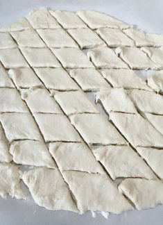 the dough is laid out on the table