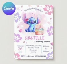 Lilo Stitch Invitation, Lilo And Stitch Birthday Invitations, Stitch Party Invitations, Stitch Invitation Template, Stitch Invitations, Stitch Invitation, Stitch Birthday Invitation, Stitch Lilo And Stitch, Lilo Und Stitch