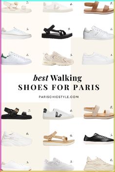 European Tennis Shoes, Sneakers For Summer 2023, Europe Sandals Outfit, Off White Sandals Outfit, Italy Sneaker Outfits, White Shoes Outfit Summer, Europe Shoes Summer, Traveling Shoes Women, Europe Summer Sandals