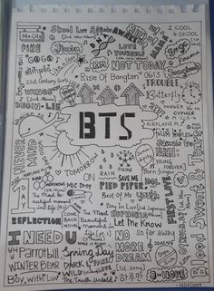 the bt's album cover is shown in black and white with writing on it