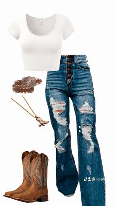 Modern Country Outfit For Women, Country Girl Outfits For School, Country Clothes Women, Country Girl Clothes, Country Outfits Girls, Cute Country Girl Outfits, Fall Country Outfits, Cow Girl Outfits, Country Girl Outfits