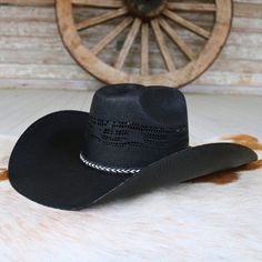 You will love this Twister bangora hat by M & F Western Products. It is complete with a braided hatband and a Twister hat pin. The unbeatable quality and durability of this hat are perfect for when you want to get dressed up, or just hanging out at the barn. Brim: 4-1/2" Crown: 4-3/8" Color - Black Straw Material - Bangora Straw Beaded Hat Bands, Kids Belt, Beaded Hat, Feather Hat, Outdoor Hats, Hat Collection, Boy Hat, Leather Hats, Hat Pin