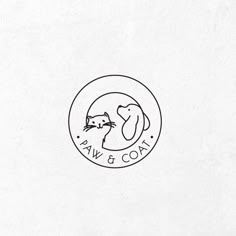 a dog and cat logo on a white background