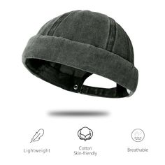 This brimless skullcap is made from cotton blends, and finished with a turn-up brim for an endless casual vibe. Simple design but chic, breathable, and comfortable all year round! Dome crown top and turn up brim make this cap fashionable for young men. The hat's simple and versatile design makes it easy to be paired with any outfit from your closet! Start with this brimless harbor hat and be chic from now! Details: Adjustable string inside Brimless Fashion Design Care: Washable Material: Cotton