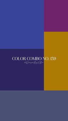 the color combo no 156 is shown in purple, yellow and blue