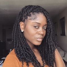 Mini Marley Twists Short, Shoulder Length Mini Twists, Mini Twists Natural Hair, Marley Twist Hairstyles, Short Hair Twist Styles, Sleek Braided Ponytail, Short Box Braids, Quick Natural Hair Styles, Marley Twists