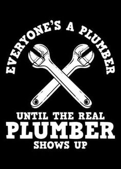 the logo for everyone's a plumber, until the real plumber shows up