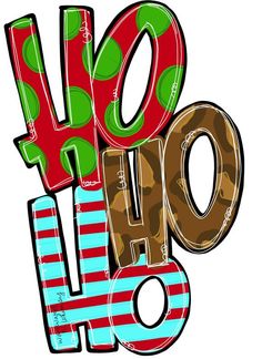 an image of the word oh hoo in red, green and blue letters on a white background