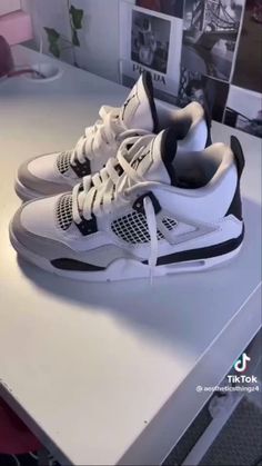 Shoes Jordans 4s, J 4s, Shoe Inspo Sneakers Trendy, Cute Jordan 4, All Jordan Shoes List, Cute Trainers, Nike Fits Outfits, Nike 4s, Nike Trendy Shoes