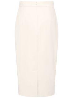 Back zip closure. Model is wearing a size38 High Waist Skirt With Side Zipper, Fitted Skirt With Invisible Zipper, Elegant Formal Bottoms With Side Zipper, Elegant Formal Bottoms With Zipper Closure, Fitted Office Skirt With Concealed Fastening, Elegant Office Skirt With Side Zipper, Elegant Skirt With Side Zipper, Chic Fitted Skirt With Concealed Front Fastening, Elegant Office Skirt With Zipper Closure