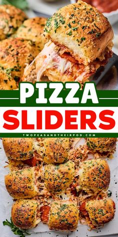 Add these Pizza Sliders to your delicious appetizer ideas! These sliders start with Hawaiian rolls stuffed with pepperoni, sausage, mozzarella cheese, and pizza sauce, and brushed with garlic butter. They also make an easy party food! Hawaiian Roll Pizza, Baked Dinners, Sausage Mozzarella, Sliders Recipes Hawaiian Rolls, Pizza Sliders, Sliders Recipes, Pizza Slider, Shrimp Parmesan, Hawaiian Roll