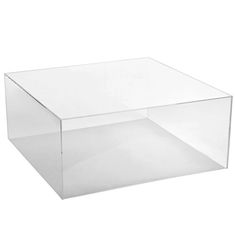 a clear plastic box on a white background