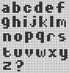 a cross stitch pattern with letters and numbers